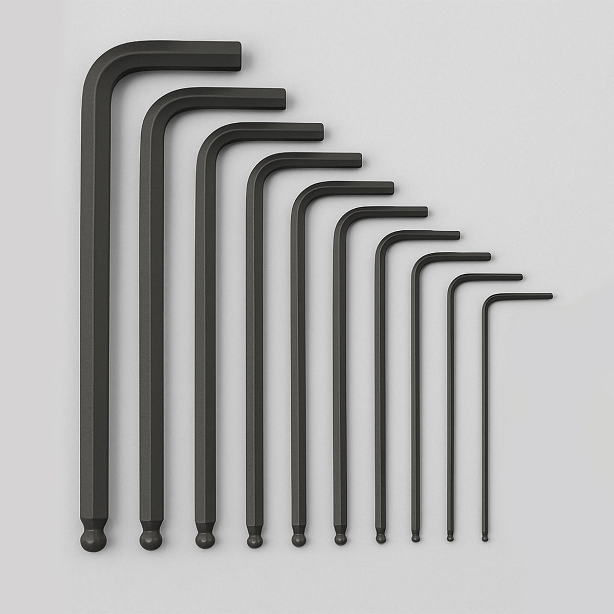 10-Piece Metric Ball-End Allen Key Set (1.5mm–12mm) | Long Arm