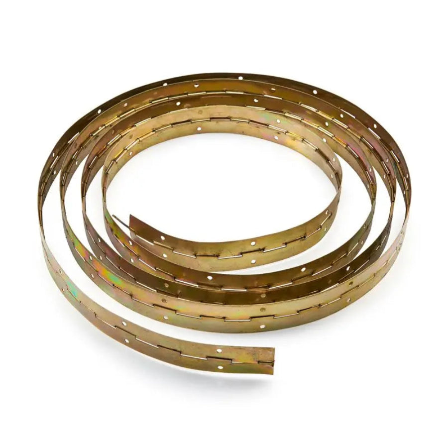 3.5m Brass Plated Piano Hinge | Continuous Hinge for Cabinets & Furniture