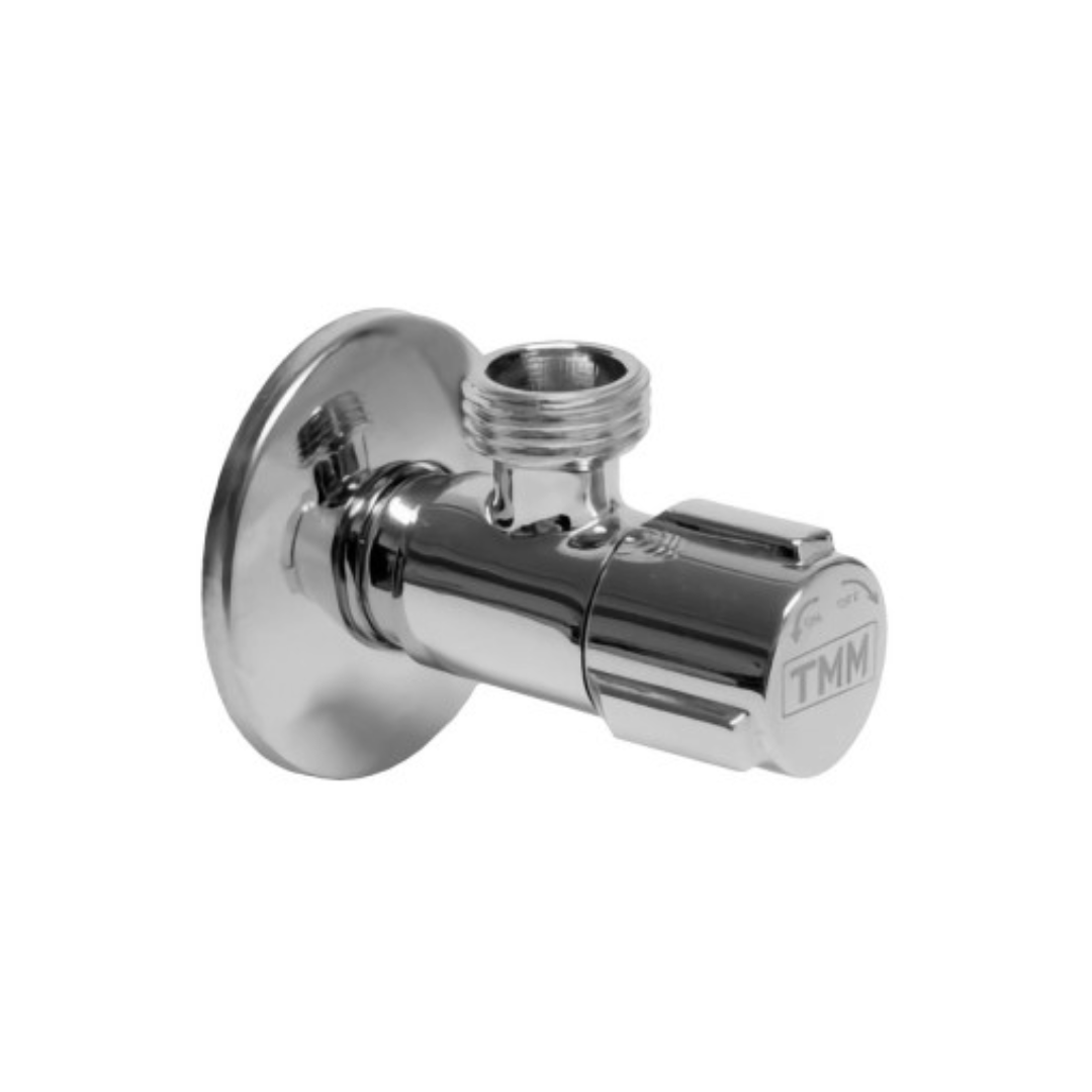 Gio Plumbing 1/2" x 1/2" TUCAI Chrome Plated Angle Valve