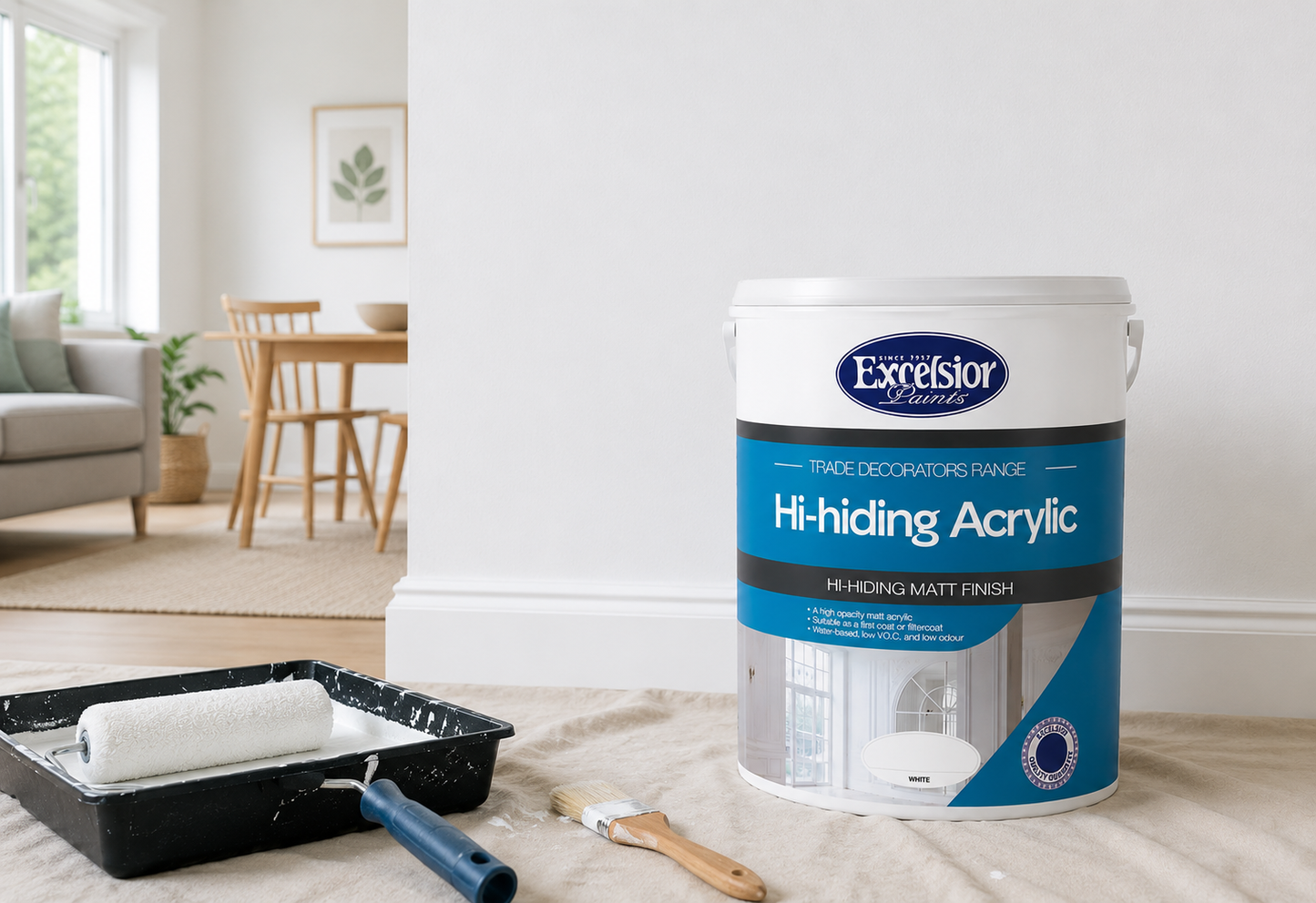 Excelsior Hi-Hiding 20lt Paint - White