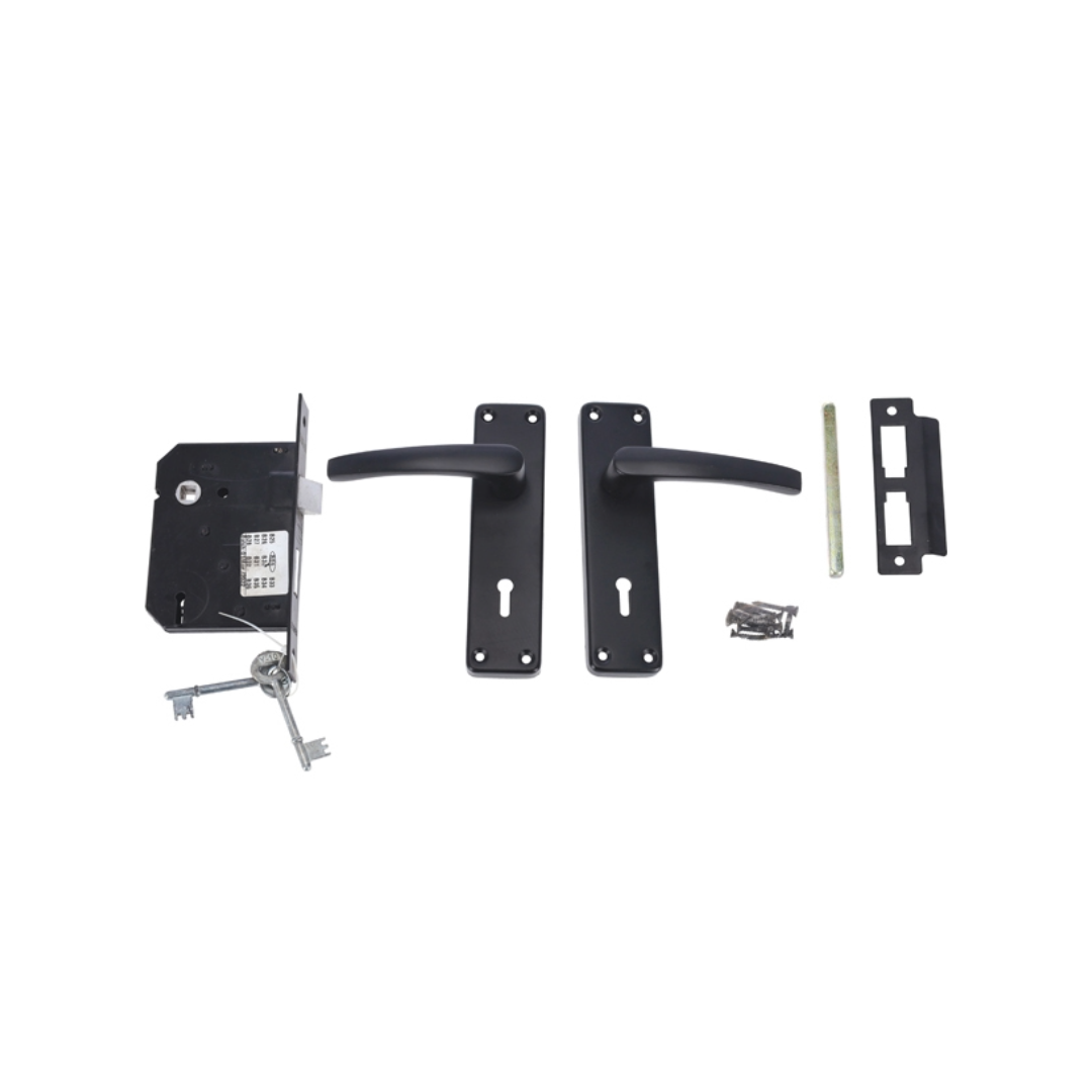 2-Lever Lockset Jaguar | Ebony Artizan Black Finish | Secure Door Lock