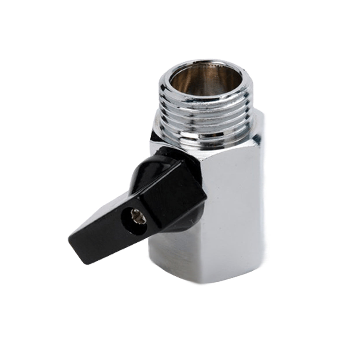 Gio Plumbing 1/2" x 1/2" M-F Ball Valve | Chrome Plated Inline Tap
