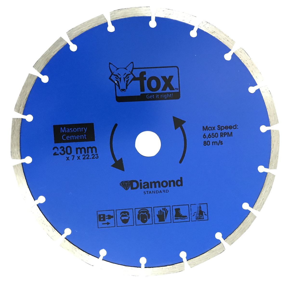 Fox 230mm Segmented Diamond Cutting Blade