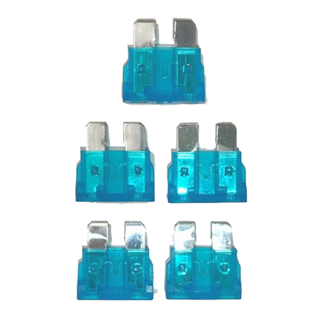 5-Piece 15 AMP Blade Fuse Set – Standard Automotive Fuses