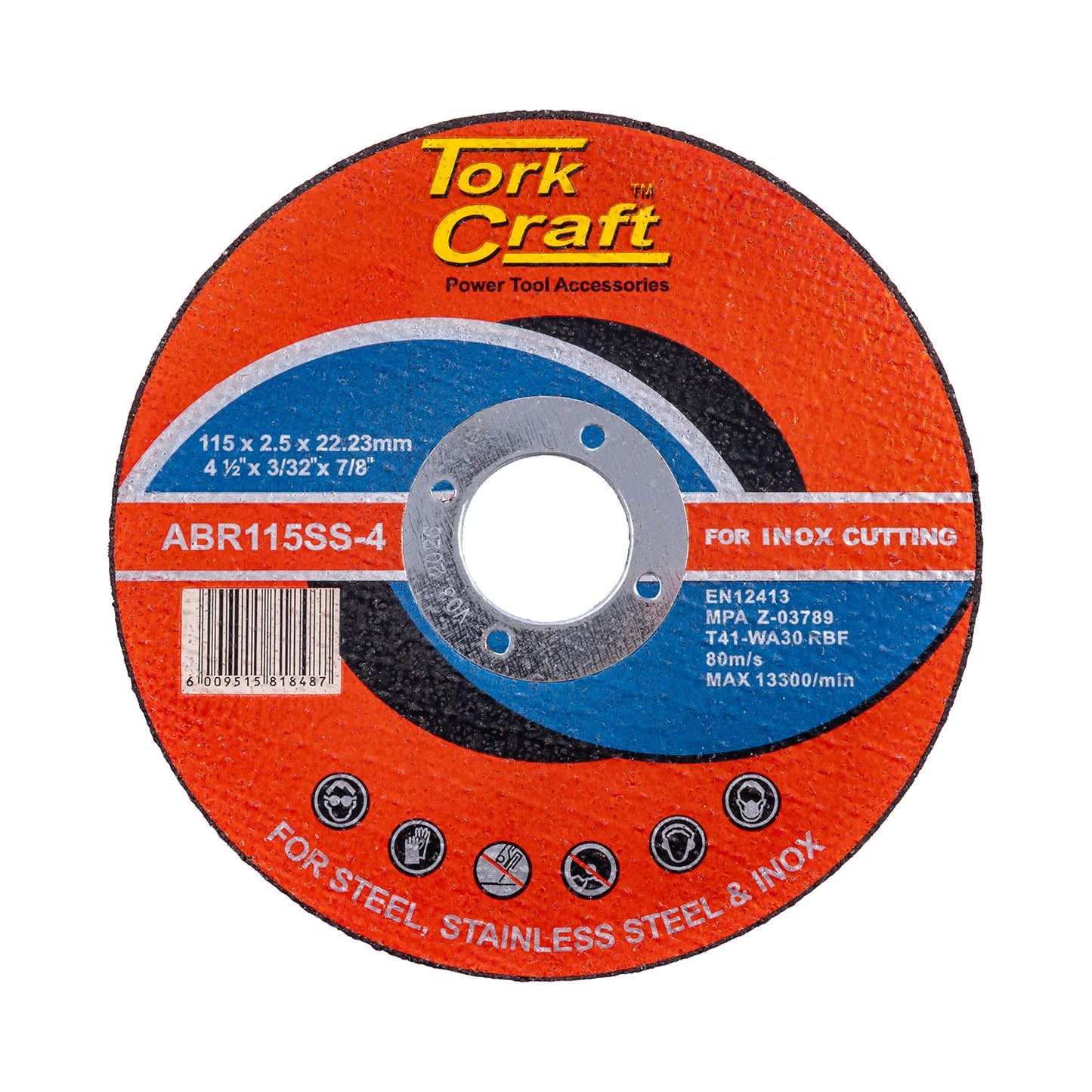 CUTTING DISC STAINLESS STEEL 115 x 2.5 x 22.22MM