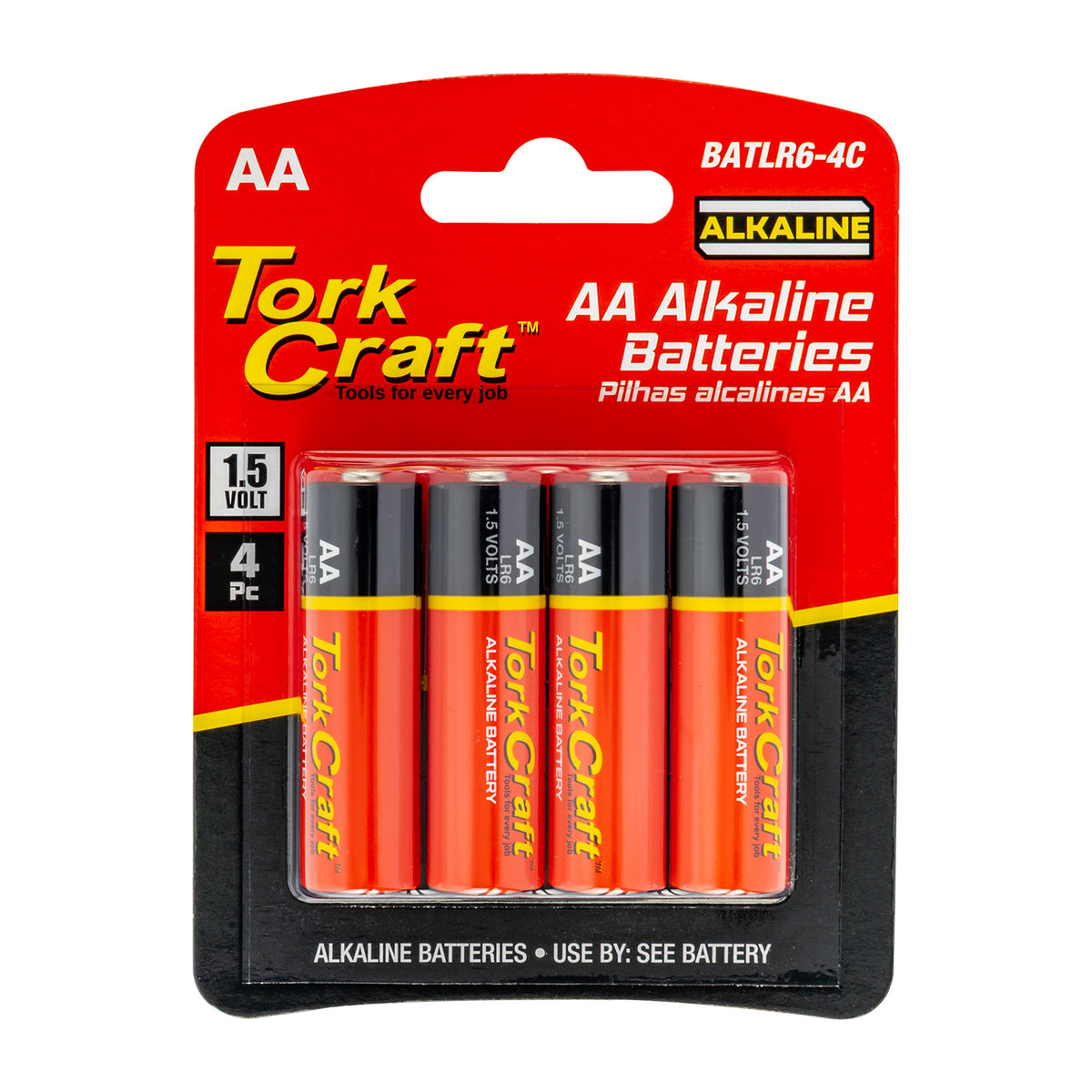 Battery Aa 1.5v 4 Pack Carded Alkaline