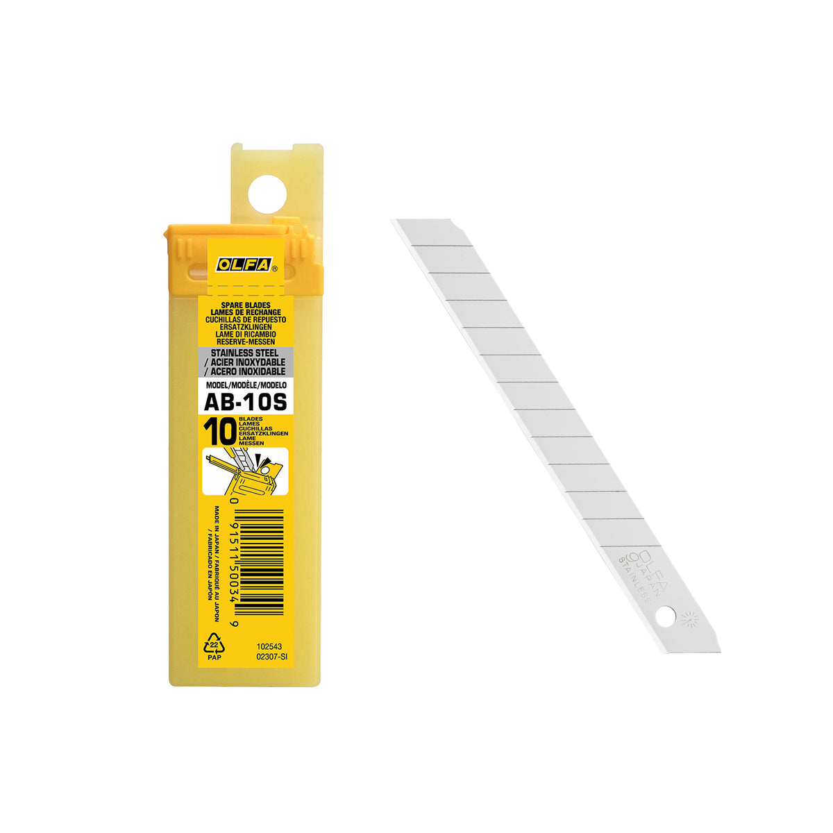 Olfa Blades Stainless Steel 10/pack 9mm Carded