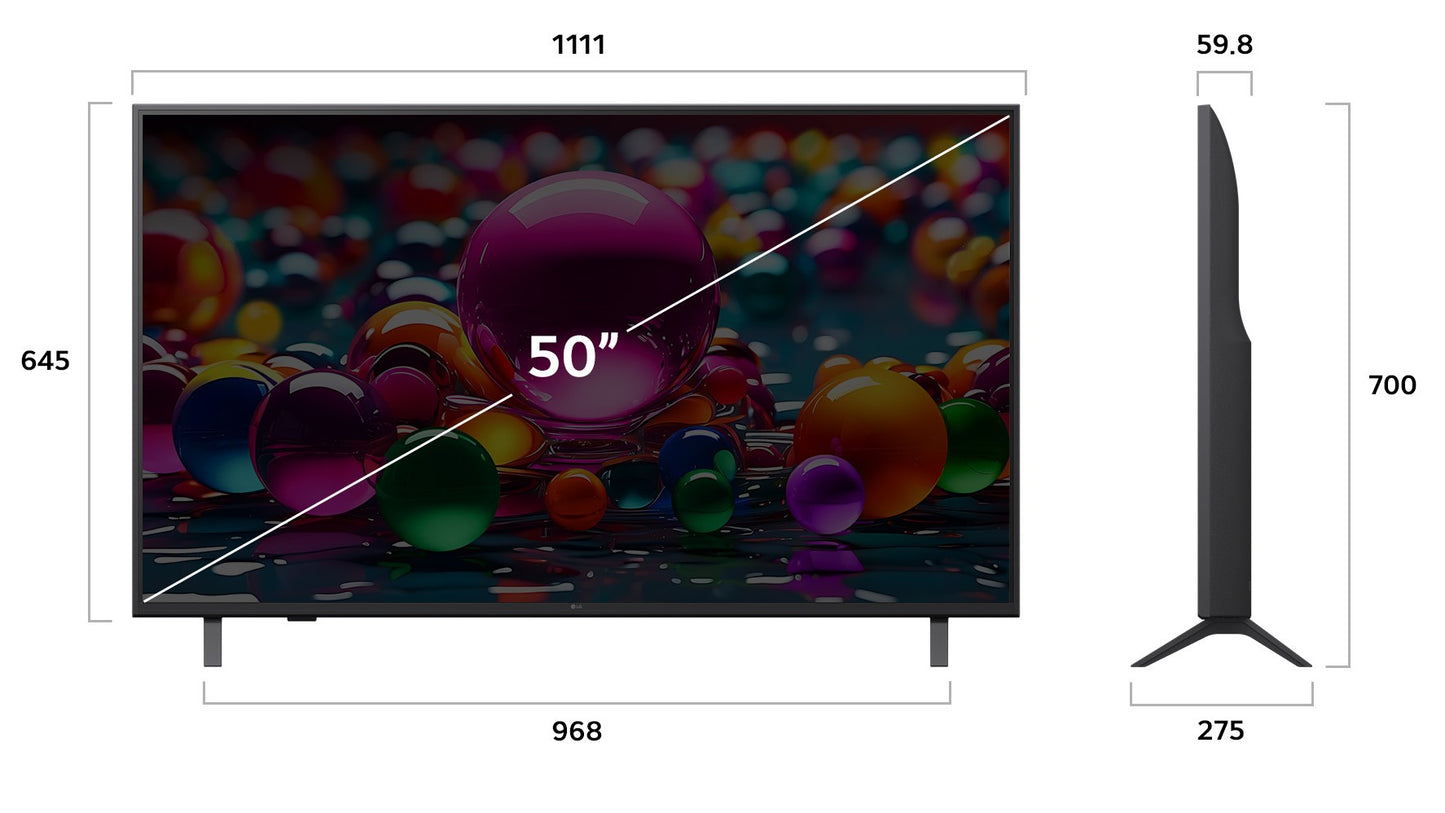 LG 50 inch UHD AI HDR10 webOS25 Smart TV