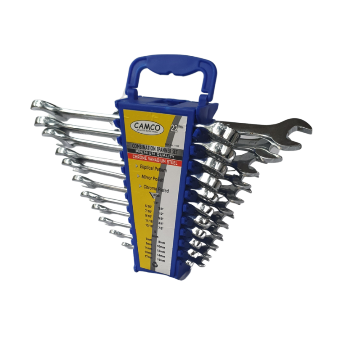 Camco 22-Piece Imperial & Metric Spanner Set | Chrome Vanadium Steel