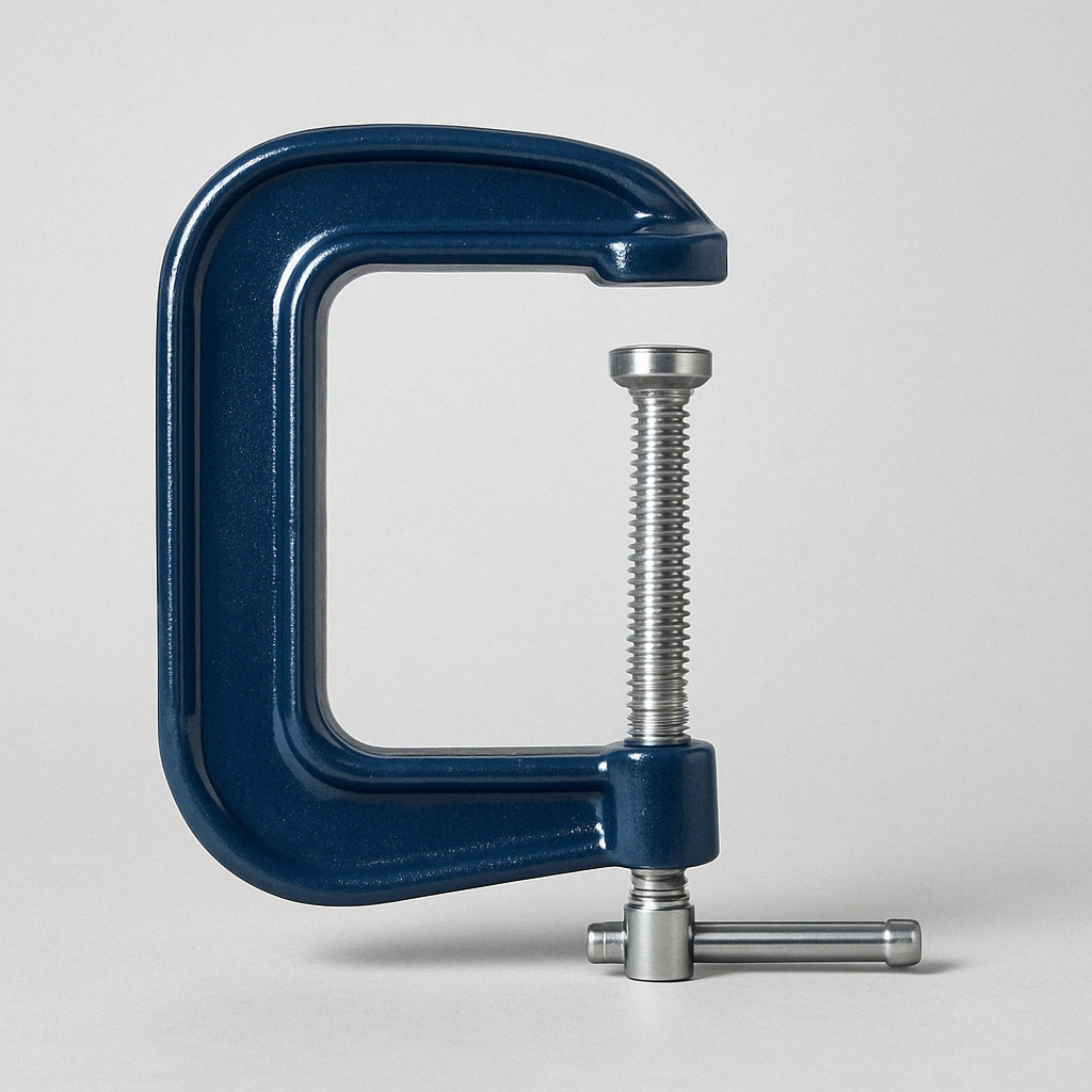 Heavy-Duty Size 2 G-Clamp — Precision Metalworking Tool