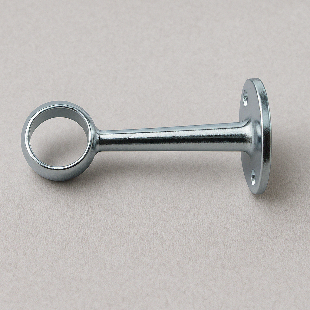 19mm Chrome-Plated Cast Iron Towel Rail Bracket | Drill-Through Mount