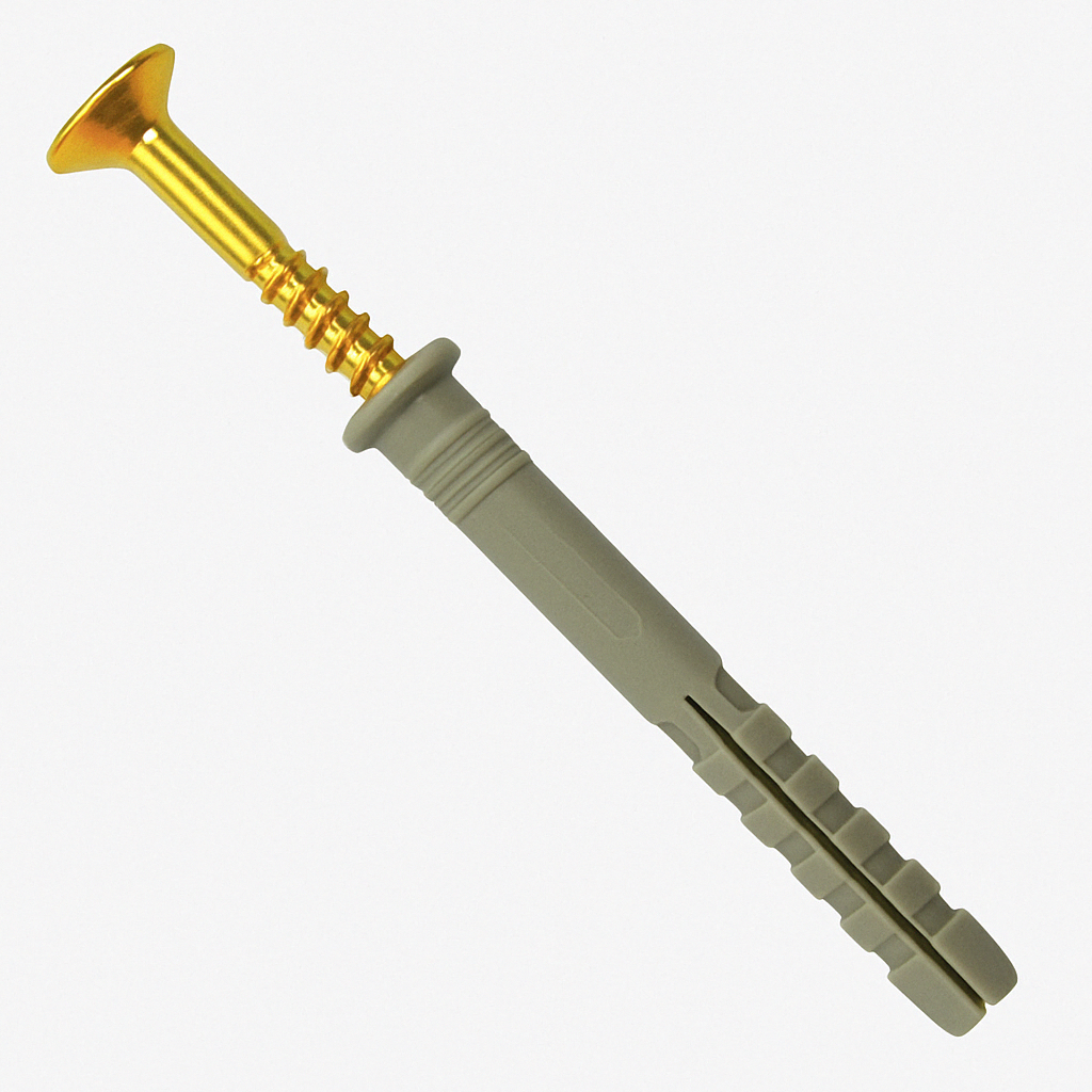 8 x 120mm Nail-In Anchor | Nylon Plug with Screw