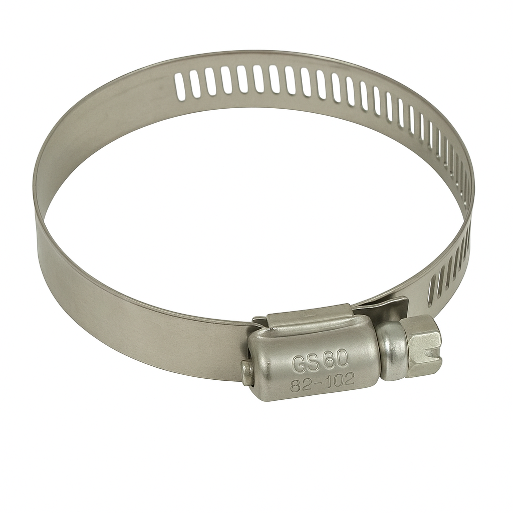 GS60 Stainless Steel Hose Clamp | 82–102mm Adjustable Worm Gear