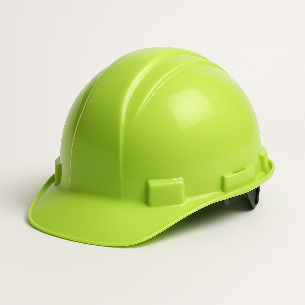 SABS-Approved Lime Hardhat with 4-Point Suspension