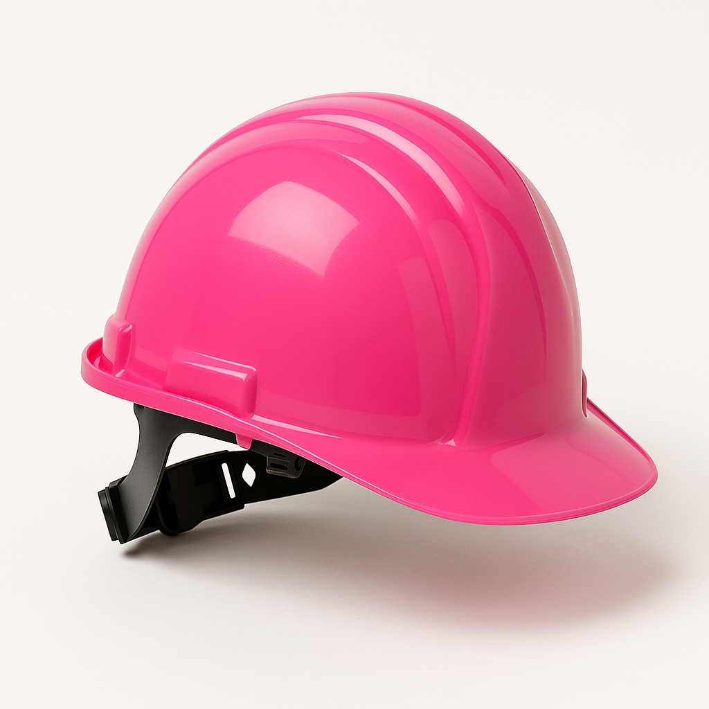 SABS-Approved Pink Hard Hat with 6-Point Suspension