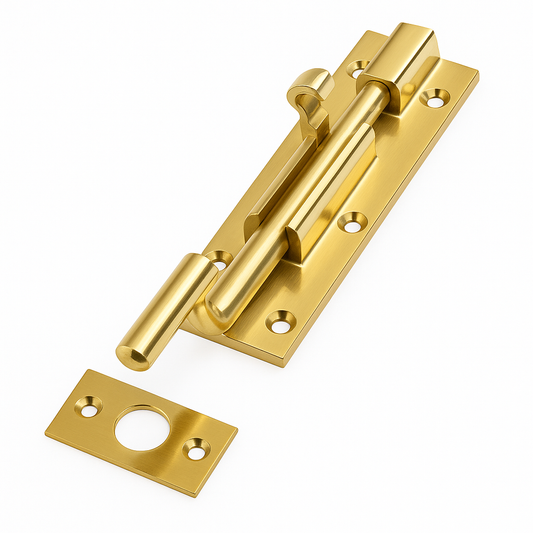 64mm Solid Brass Necked Barrel Bolt