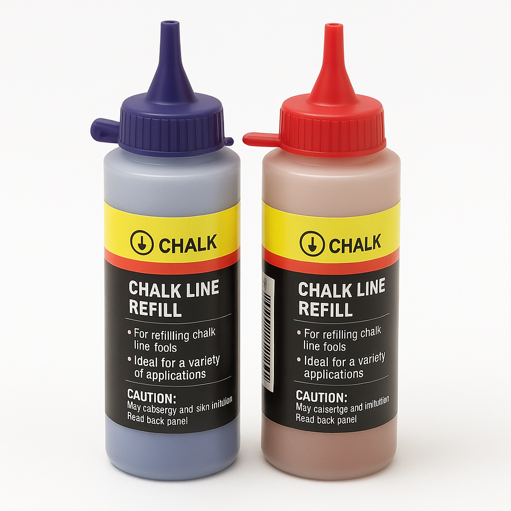 30m Chalk Line Reel with 150g Chalk Refill | Durable Plastic Case