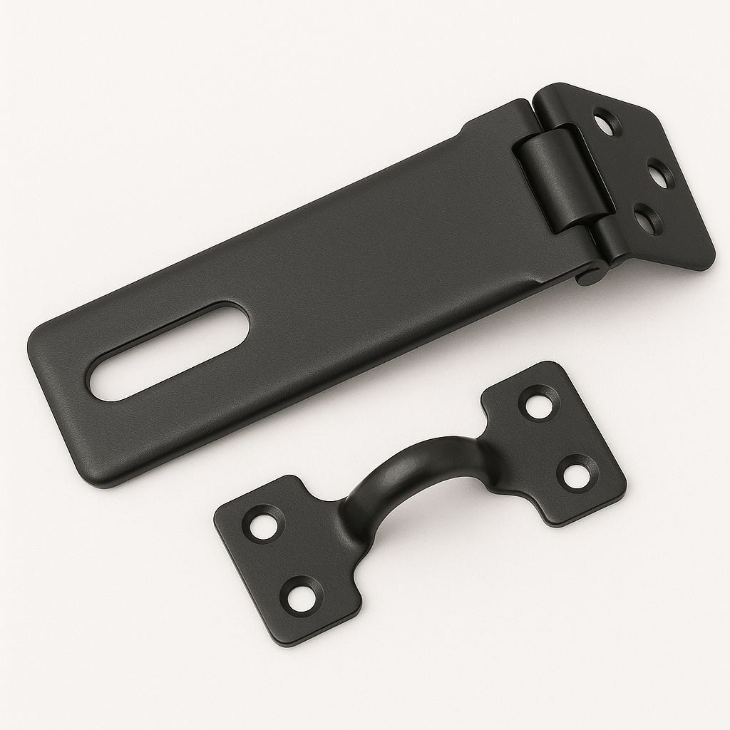 150mm Hasp & Staple | Black Japan Plated Steel