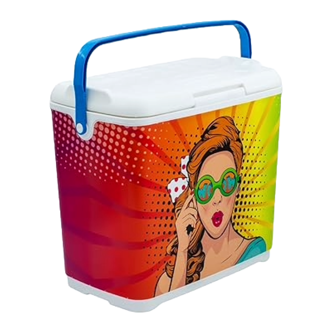 10L Cooler Box with IML 'Wow Summer' Design - Stylish & Portable