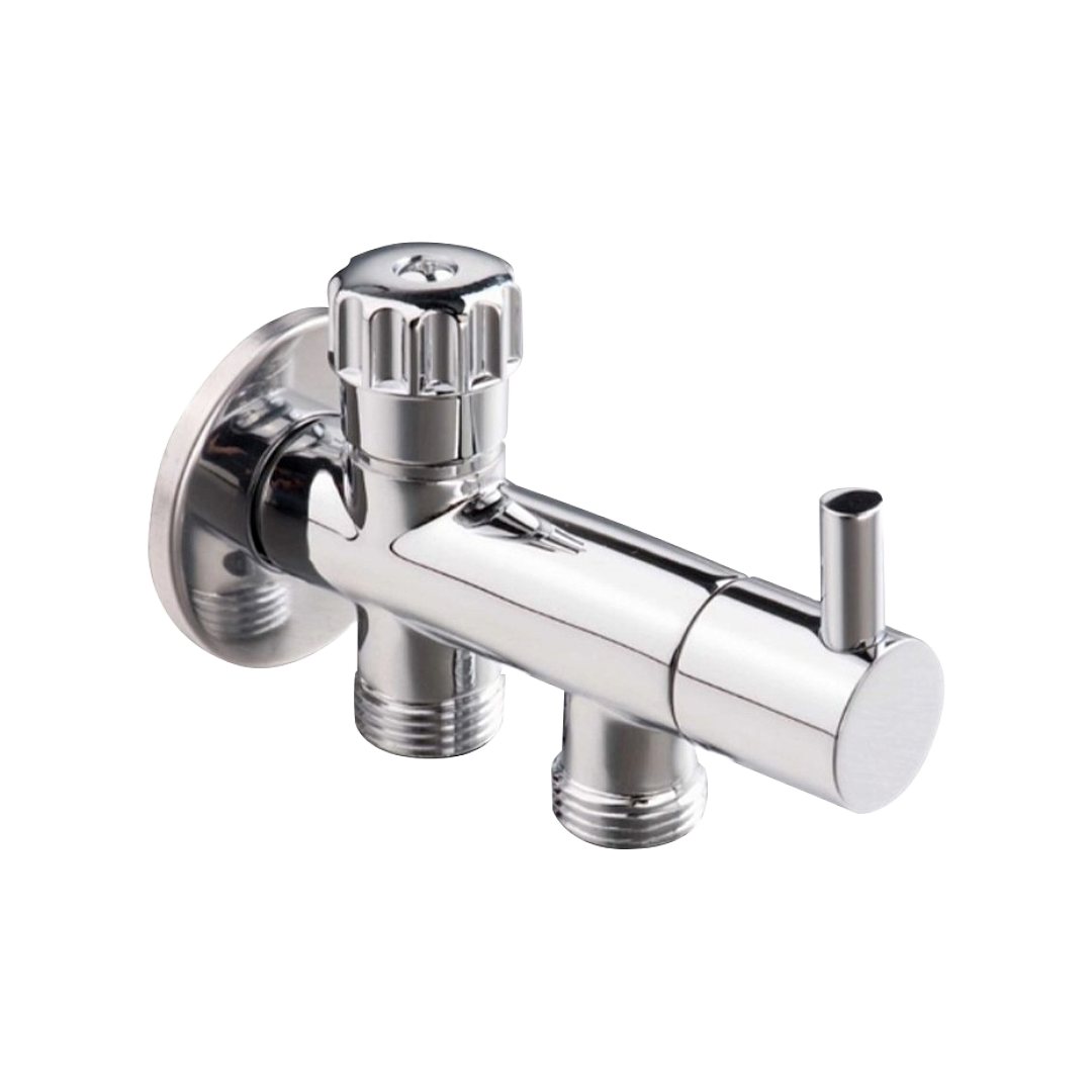 Gio Plumbing Two-Way Angle Valve | Dual Outlet Water Control