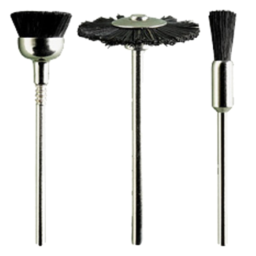 Assorted Black Bristle Brushes. 3pcs