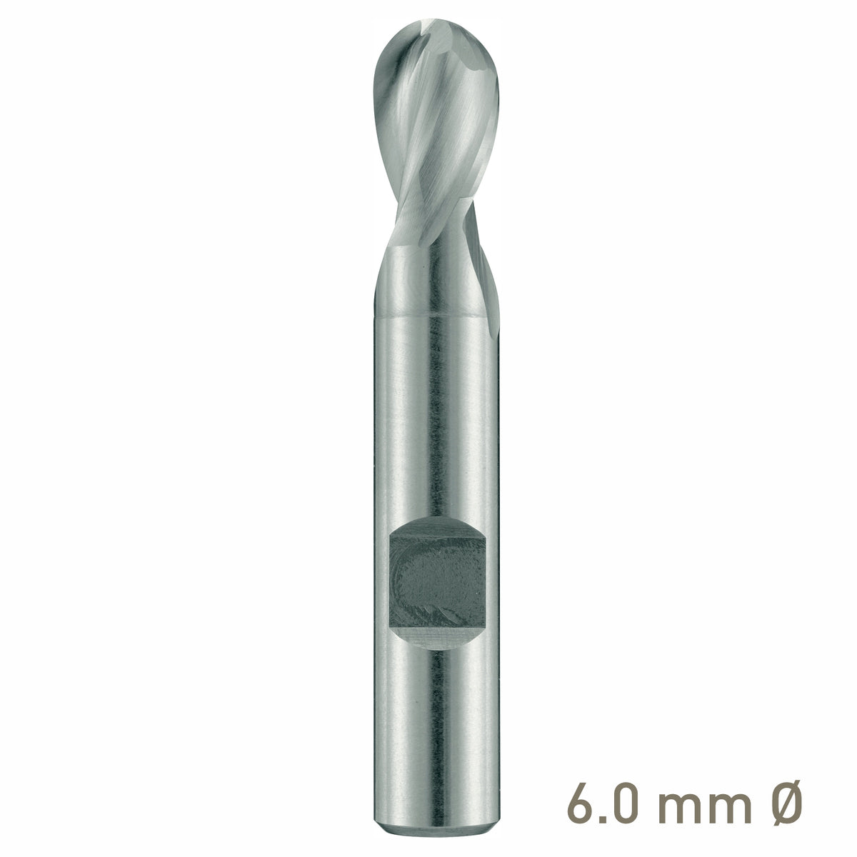 Maykestag HSS-Co8 Slot End Mill With Radius 6mm Short Series 2 Flute Centre Cutting