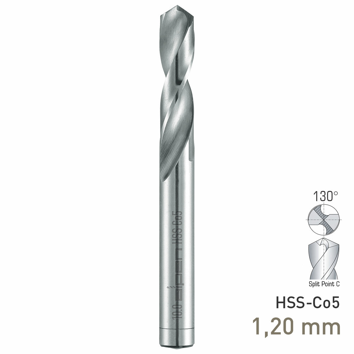 Maykestag HSS-Co5 Stub Drill 1.2mm Extra Short Series DIN 1897 PZ