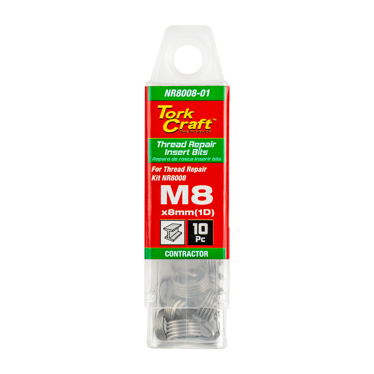 Thread Repair Kit M8 X 1d Replacement Inserts 10pce