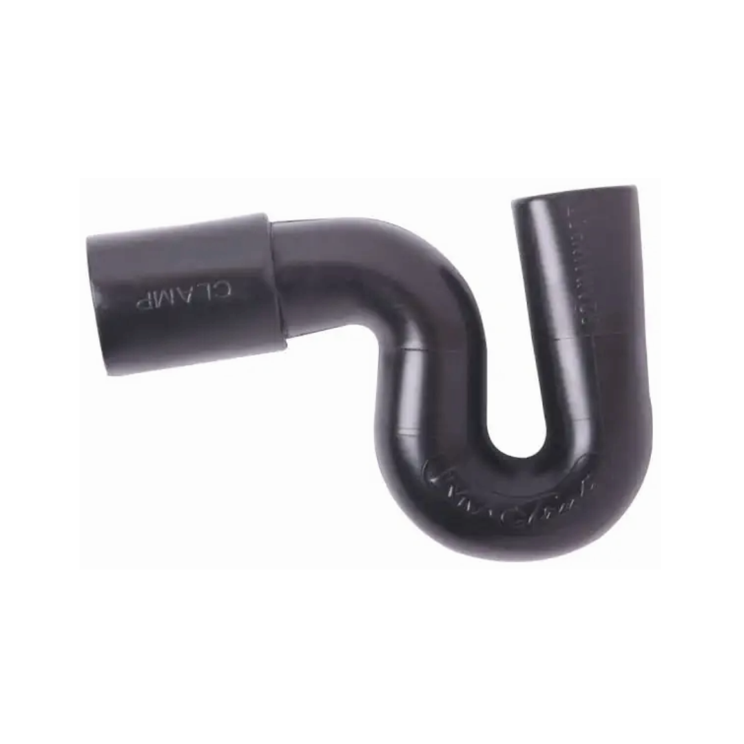 Gio Plumbing 32mm x 40mm Plain Rubber P-Trap | Durable Waste Pipe Fitting