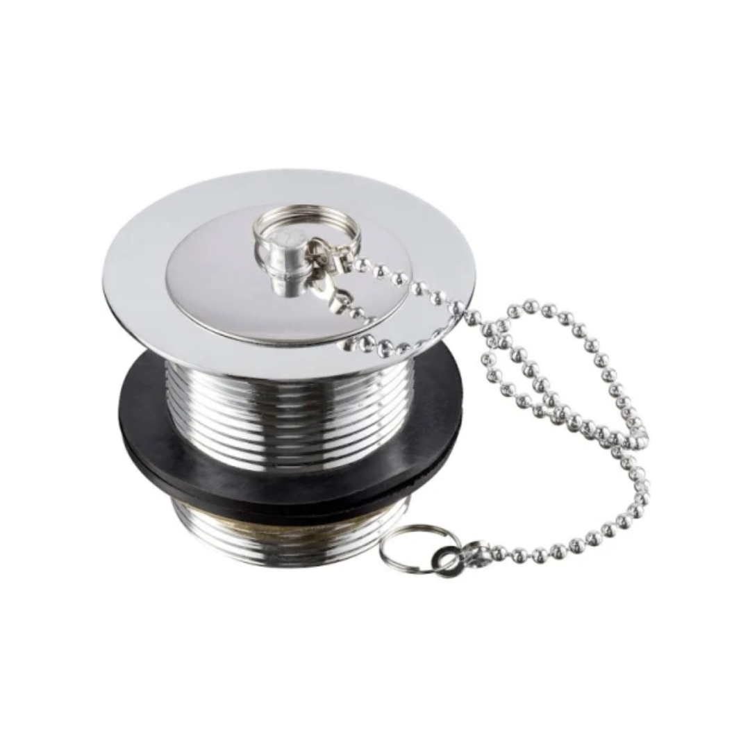 Gio Plumbing Stainless Steel 40mm Bath Waste with Plug | Chrome Plated