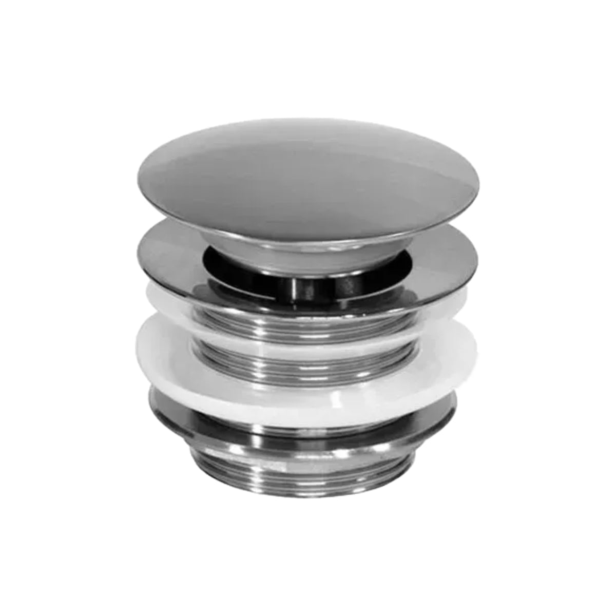 Gio Plumbing Stainless Steel Bath Pop-Up | Sleek Push Button Drain