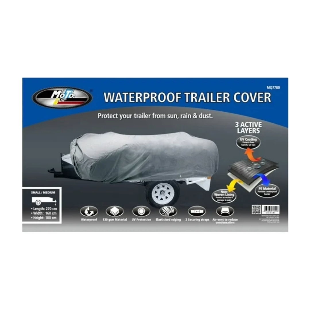 Moto Quip Waterproof Trailer Cover | 6Ft – Heavy-Duty All-Weather Protection