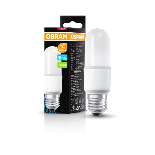 Osram 9w LED Stick Bulb 6500k E27 - 10 Pack