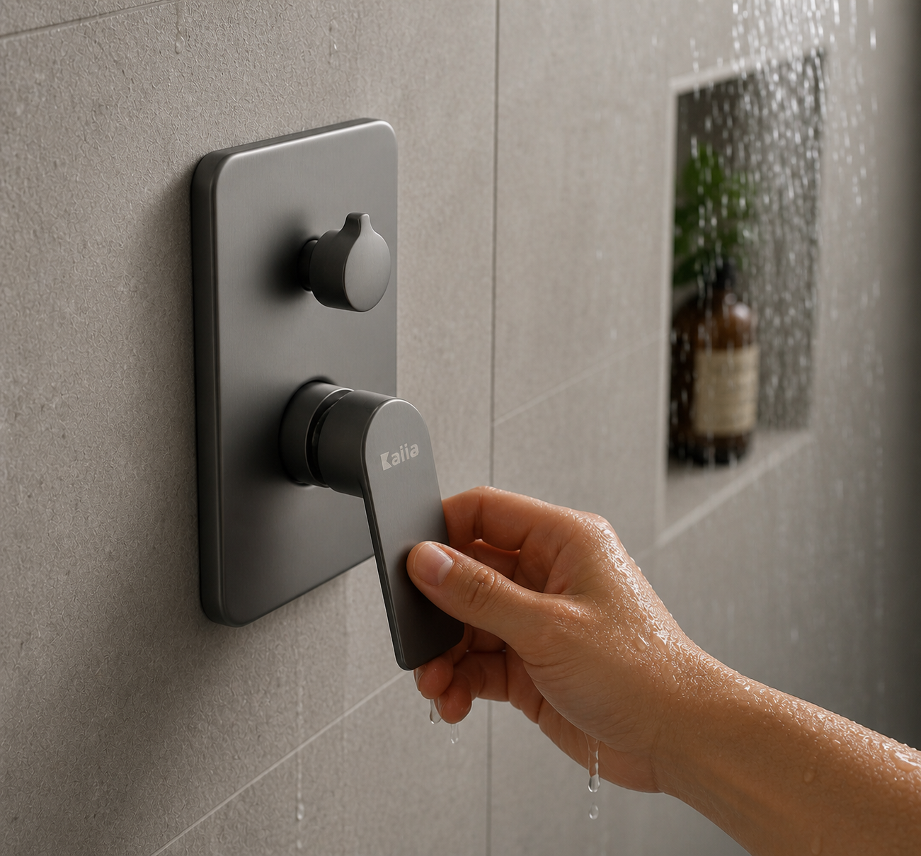 Kaiia Diverter Shower Mixer - Gun Metal