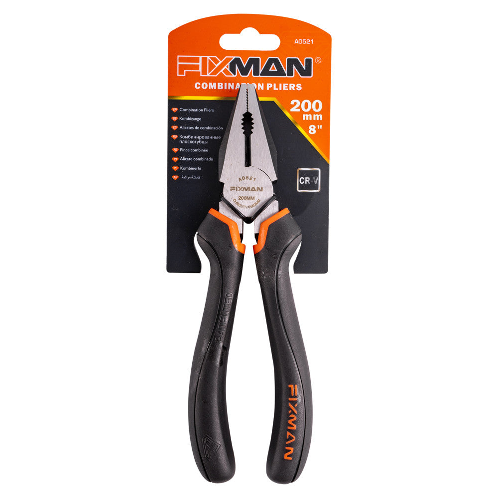 FIXMAN INDUSTRIAL COMBINATION PLIERS 8' X 200MM