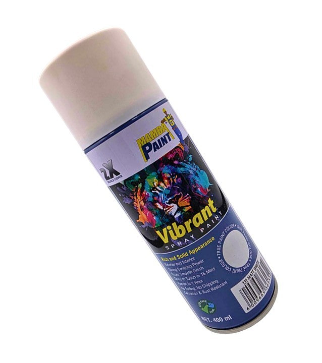 Black Mamba Matt White Spray Paint - 400ml