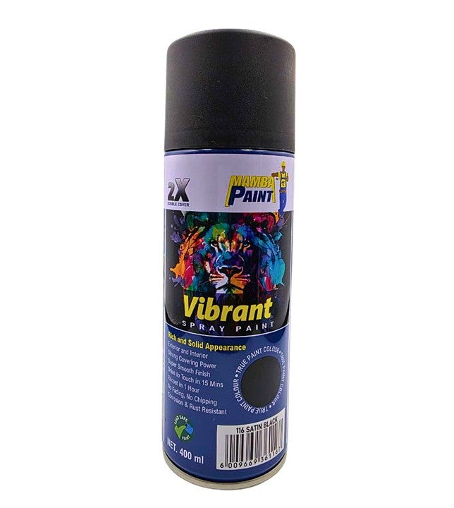 Black Mamba Satin Black Spray Paint - 400ml