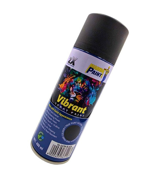 Black Mamba Satin Black Spray Paint - 400ml