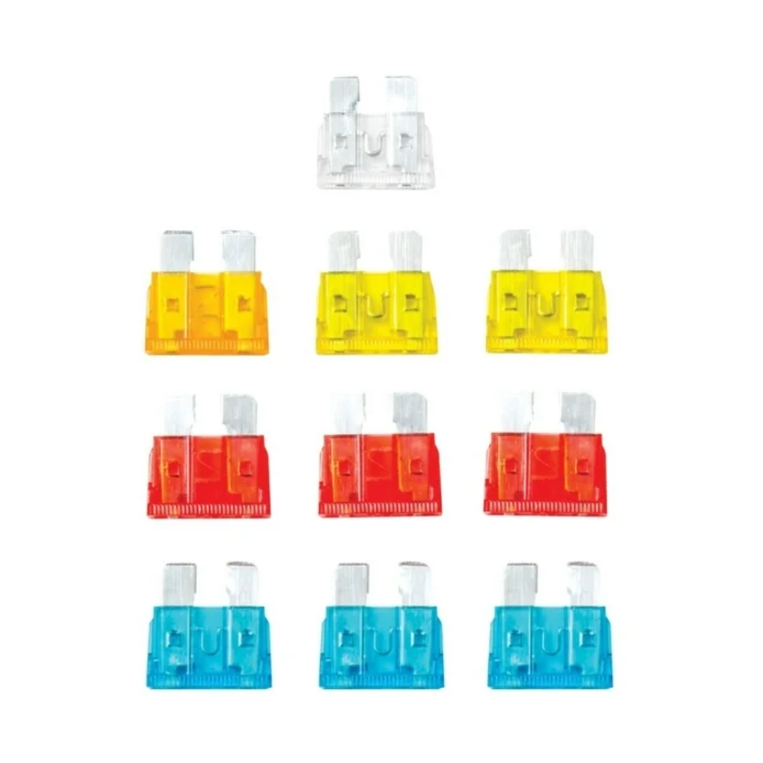 10-Piece Assorted Blade Fuse Set – Standard Auto Fuses (10A-25A)