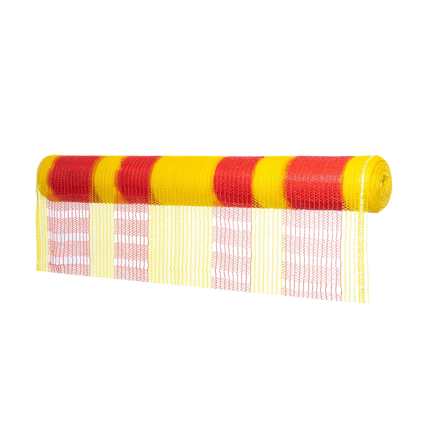 1m x 50m Safety Barrier Netting Roll | High Visibility Fence | Orange & Yellow