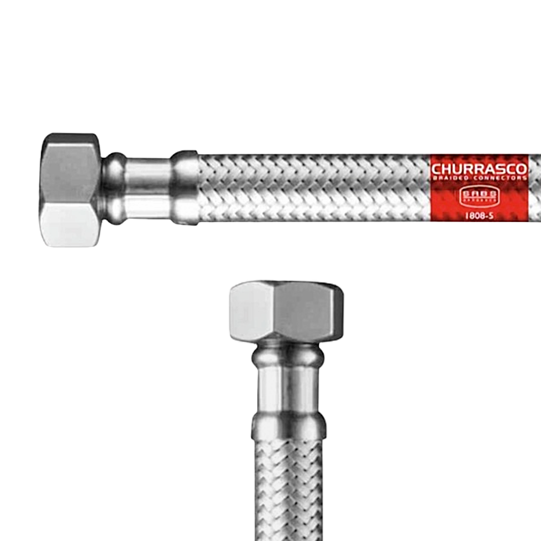 Gio Plumbing 1/2" Female-to-Female Flexible Pipe | Durable Braided Hose