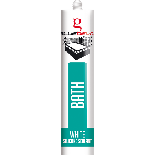 Gluedevil 280ml Bath Silicone Waterproof Sealant White