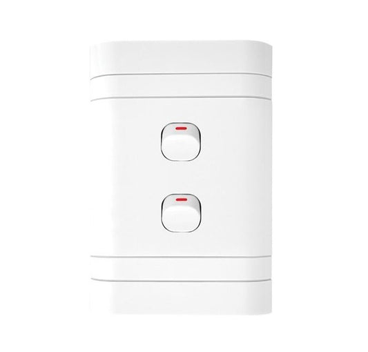 Lesco 4X2 Two Lever 1 Way PVC Switch