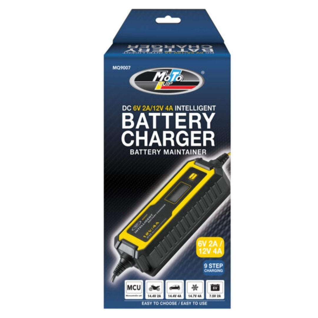 4 AMP Intelligent Battery Charger | MQ9007 – 6V/12V Smart Charging & Maintenance
