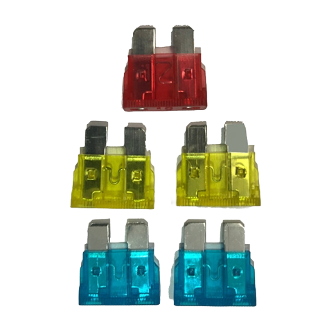 5-Piece Assorted Blade Fuse Set – 10A, 15A, 20A Standard Fuses