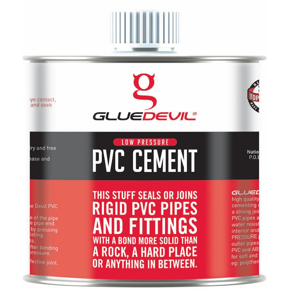 Gluedevil 100ml PVC Cement Glue Low Pressure