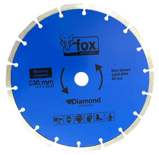 Fox 230mm Segmented Diamond Cutting Blade