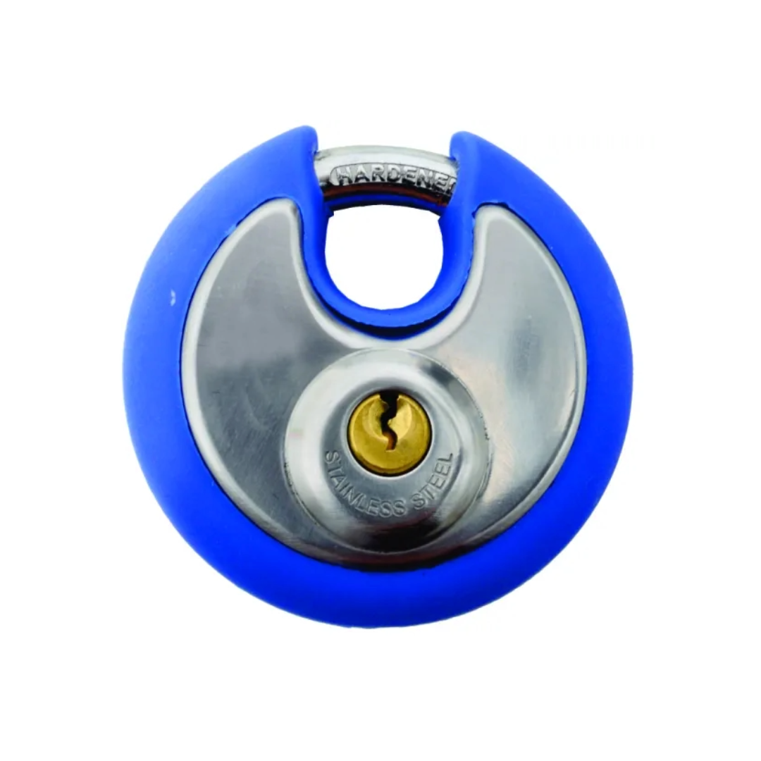 70mm Blue Jaguar Waterproof Discus Padlock | Heavy-Duty Outdoor Security Lock