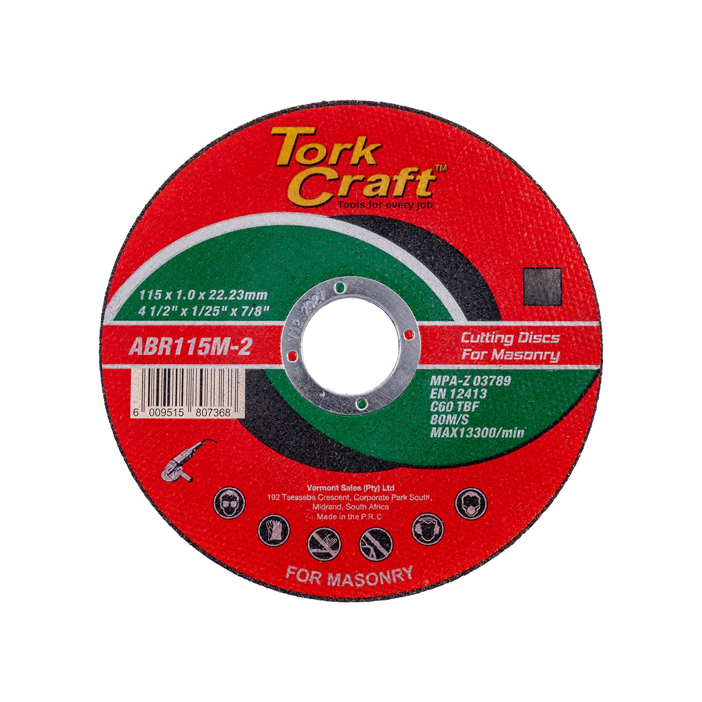 CUTTING DISC MASONRY 115 x 1.0 x 22.22MM