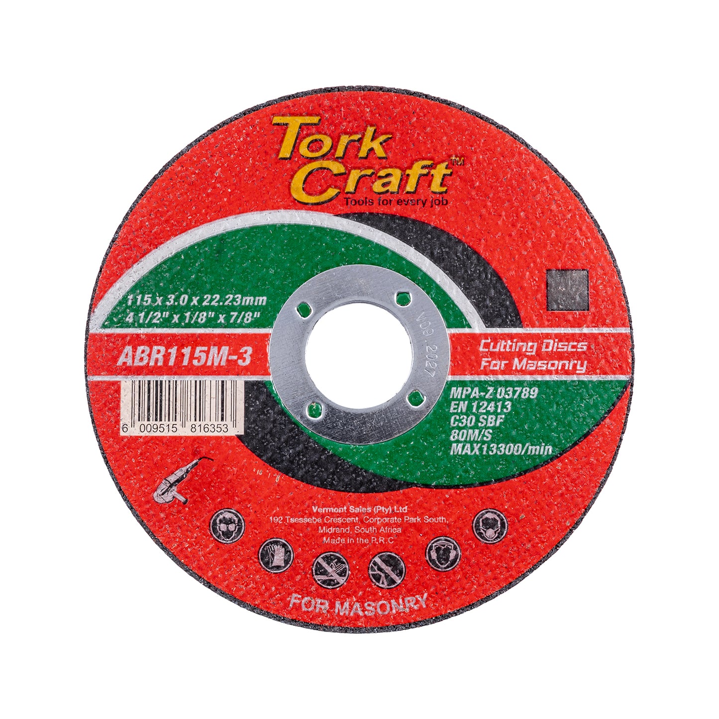 CUTTING DISC MASONRY 115 x 3.0 x 22.22MM